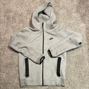 Nike Tech light grey full zip hoodie